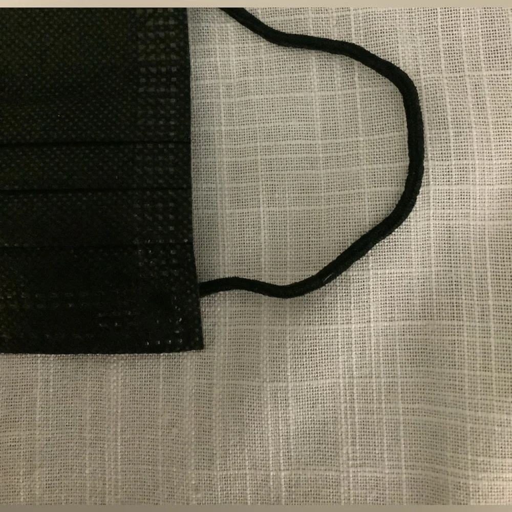 New Bag Unisex Black Full Coverage adjustable Disposable Face Masks Count 25